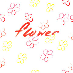 drawn vector. floral motifs painted in watercolor.