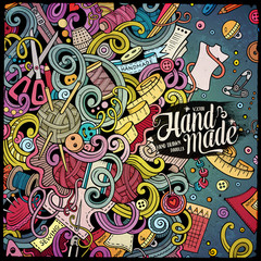 Cartoon cute doodles hand made frame design