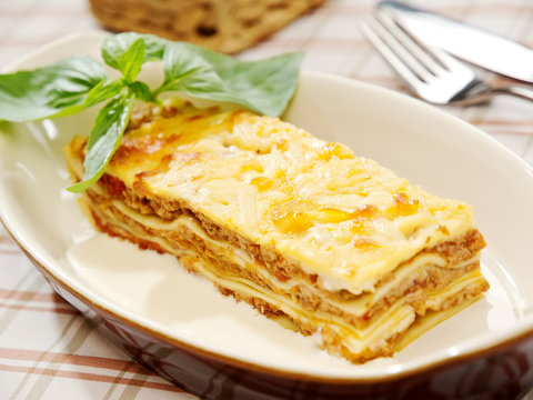 Lasagna with bolognese sauce