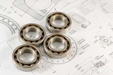 Technical drawings with the Ball bearings