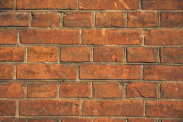Wall built with bricks