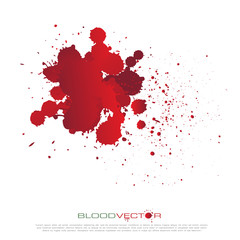 Obraz na płótnie Canvas Blood splatter isolated on white background, vector design