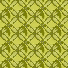 Abstract geometric seamless pattern in yellow colors