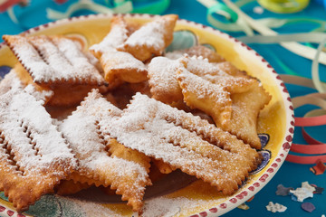 chiacchiere typical Italian carnival pastry