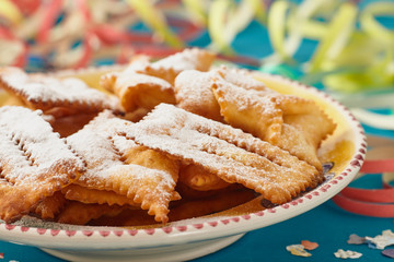 chiacchiere typical Italian carnival pastry