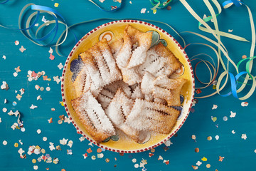 chiacchiere typical Italian carnival pastry