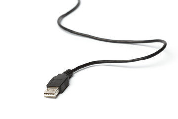 USB Cable Plug isolated on White Background