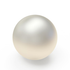Geometric sphere or pearl isolated on white background. 3D illustration 