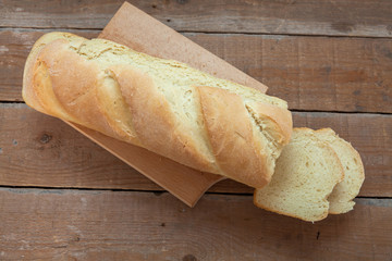 .Fresh homemade white bread