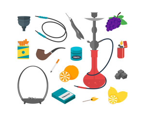 Hookah Set. Vector
