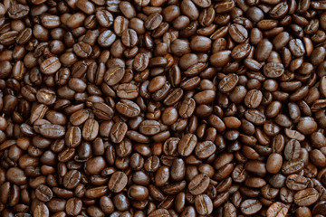 roasted coffee beans, can be used as a background