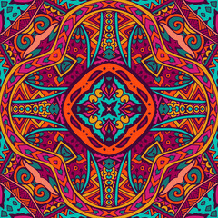 colorful floral vector ethnic tribal pattern