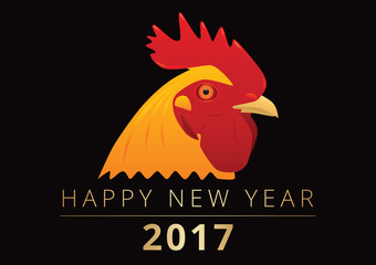 Fototapeta premium Chinese New Year 2017 Rooster horoscope symbol 