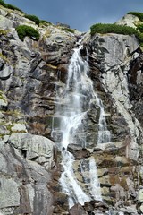 The Skok waterfall in High Tatras mountain in Slovakia. © Hamik