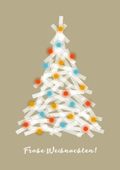 Weihnachtsbaum, Grafik, Weihnachtsgruß, geometrische Formen 