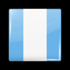Flag of Guatemala. Glossy Icon Square Shape