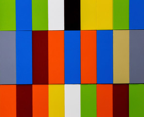 Stacked Coloured Toy Building Blocks