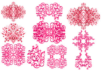 Watercolor delicate elements. Illustration