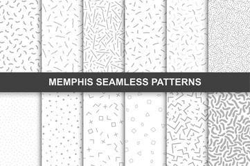 Collection of swathces memphis patterns - seamless.