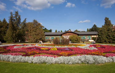 Zabytkowa pijalnia wód mineralnych w Parku Zdrojowym powstała w latach 1880 - 1881, Ciechocinek, Poland 