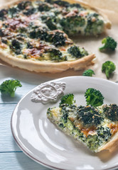 Pie with broccoli and cheese