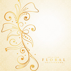 beautiful golden floral background