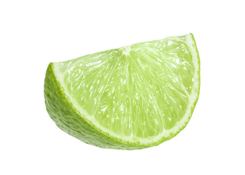 lime slice isolated without shadow