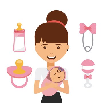 happy family members concept vector illustration design