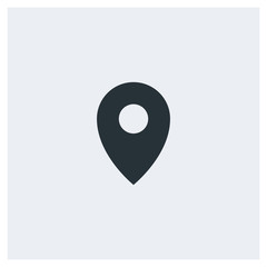 Location icon, image jpg, vector eps, flat web, material icon, icon with grey background	