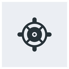 Obraz premium Target icon, image jpg, vector eps, flat web, material icon, icon with grey background