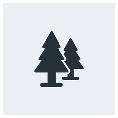 Obraz premium Forest icon, park icon, image jpg, vector eps, flat web, material icon, icon with grey background