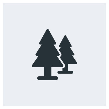 Forest icon, park icon, image jpg, vector eps, flat web, material icon, icon with grey background