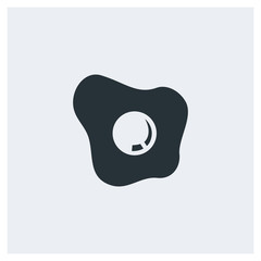 Egg icon, image jpg, vector eps, flat web, material icon, icon with grey background