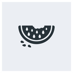 Watermelon icon, image jpg, vector eps, flat web, material icon, icon with grey background	