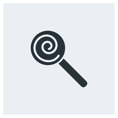 Lollipop icon, image jpg, vector eps, flat web, material icon, icon with grey background	
