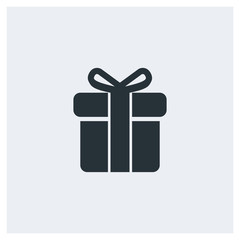 Gift icon, image jpg, vector eps, flat web, material icon, icon with grey background
