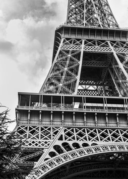 Fototapeta Black and white tour eiffel tower Paris
