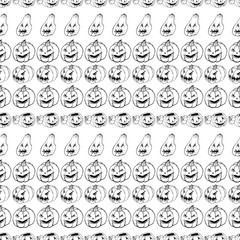 Halloween background with pumpkins