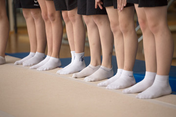 Gomel, Belarus - April 30, 2016: sports among boys and girls born in 2005-2006 freestyle. Palace of Water Sports