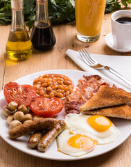 rustic full english breakfast