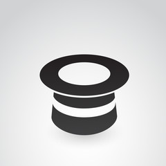 Top hat vector icon.