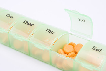 pills in the pill box