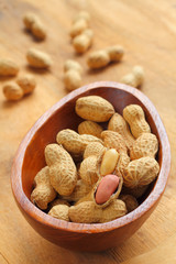 Peanut is raw food for snack.