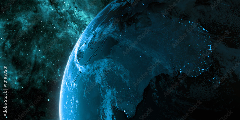 Canvas Prints orbital view on earth from space