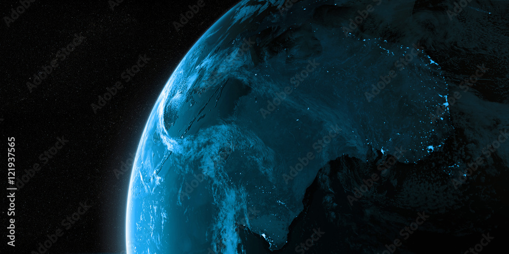 Canvas Prints orbital view on earth from space