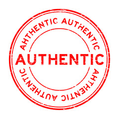 Grunge red authentic rubber stamp