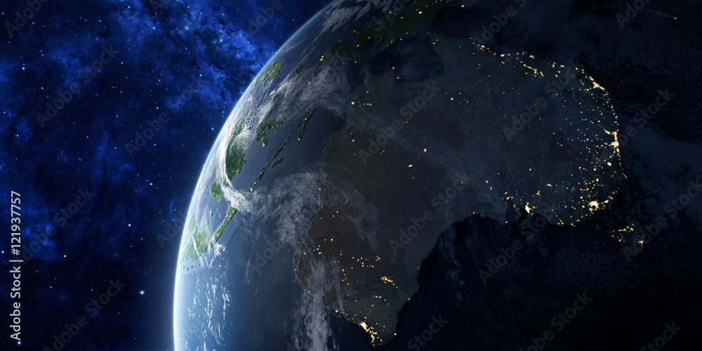 Canvas Prints orbital view on earth from space