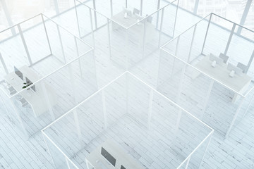 Abstract white office interior