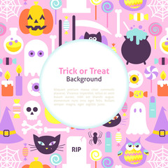 Halloween Trick or Treat Trendy Background