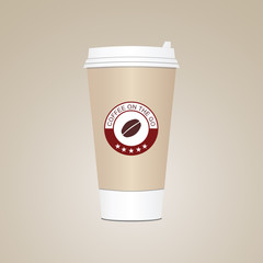 Coffee cup. Take away paper / plastic coffee cup vector illustration.